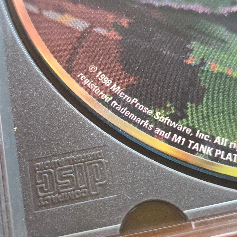 VTG MicroProse M1 Tank Platoon II Green‎ PC Game Disc Windows 95 1998 Simulation